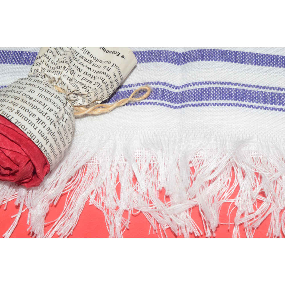 Persisches Baumwollhandtuch – Handgewebt Toebafi, Gestreiftes Modell (2er-Pack)