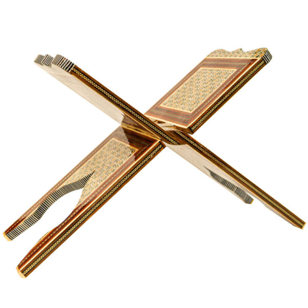 Faltbarer hölzerner Koran-Lesepult mit geometrischem Muster