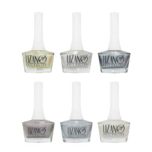 Halal-Nagellack Glänzende & Glitzer-Oberfläche und Atmungsaktive Muschel-Farben (6x)