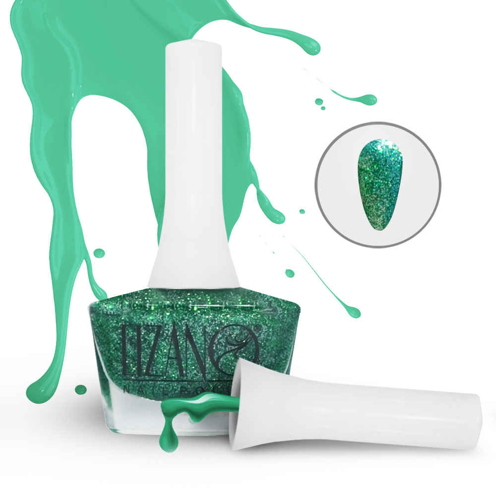 Halal-Nagellack Glitzer-Oberfläche und Atmungsaktive Schimmer-Farben (6x)