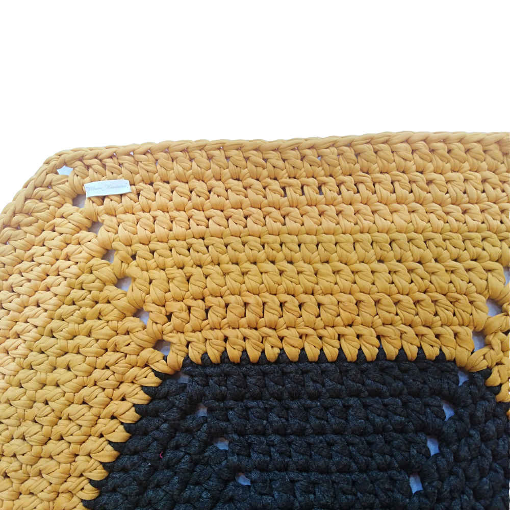 Handgewebter Boho-Makramee-Boden-Teppich – Hexagon-Design