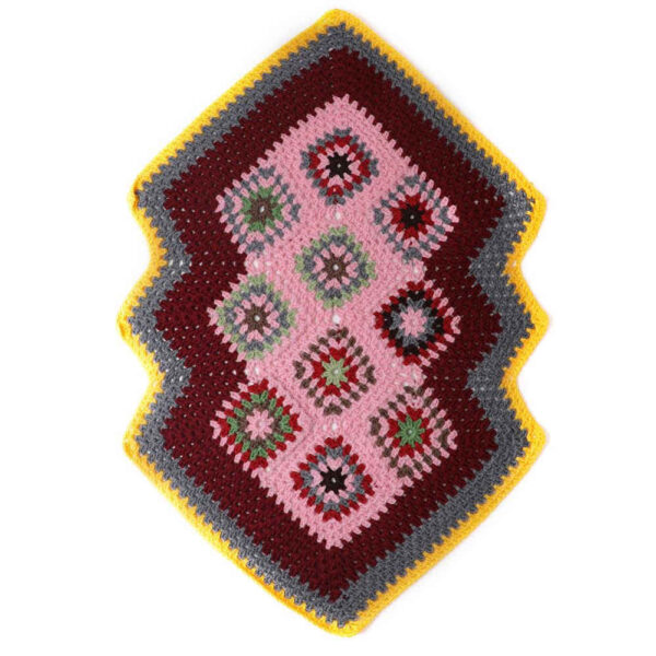 Handgewebter Boho-Makramee-Boden-Teppich – Torkaman-Muster