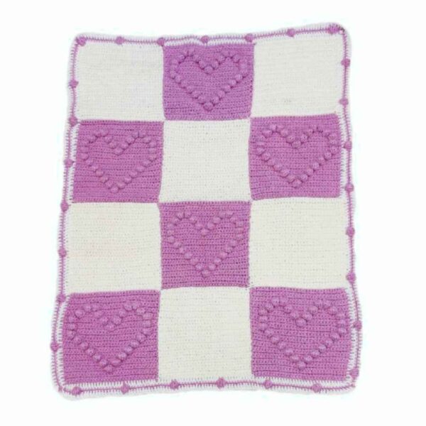 Handgewebter Boho-Makramee-Boden-Teppich – Herzmuster