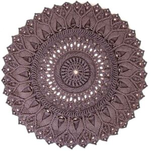 Handgewebter Boho-Makramee-Boden-Teppich – Sonnenblumen-Design