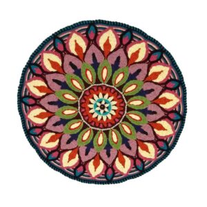 Handgewebter Boho-Makramee-Boden-Teppich – Kokab-Muster