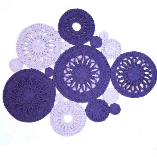 Handgewebter Boho-Makramee-Boden-Teppich – Maah-Muster