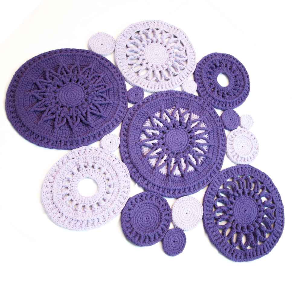 Handgewebter Boho-Makramee-Boden-Teppich – Maah-Muster