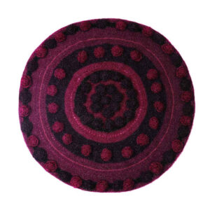 Handgewebter Boho-Makramee-Boden-Teppich – Rosenmuster