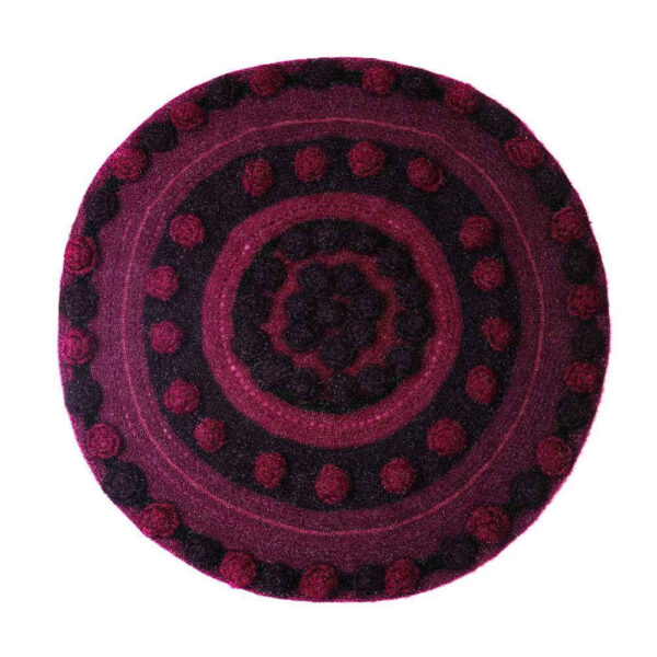 Handgewebter Boho-Makramee-Boden-Teppich – Rosenmuster