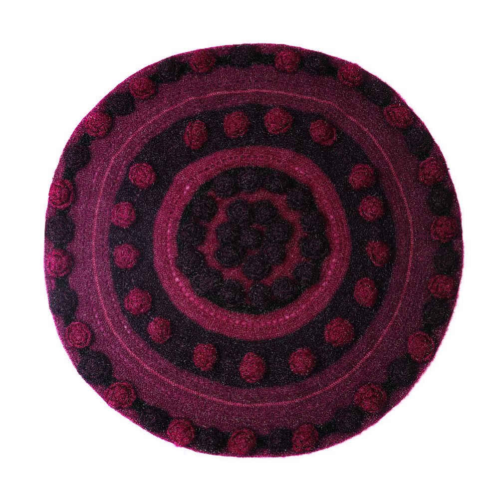Handgewebter Boho-Makramee-Boden-Teppich – Rosenmuster