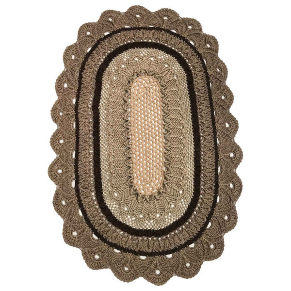 Handgewebter Boho-Makramee-Boden-Teppich – Tavoos-Design