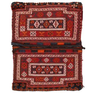 Vintage Persische Satteltasche – Handgewebt & Second-Hand Tōbrag – Sorkh