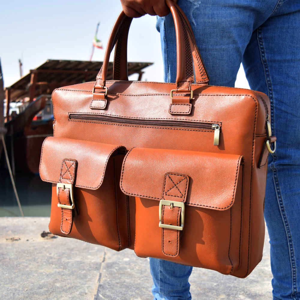 Persische Leder Aktentasche – Kaiser Modell