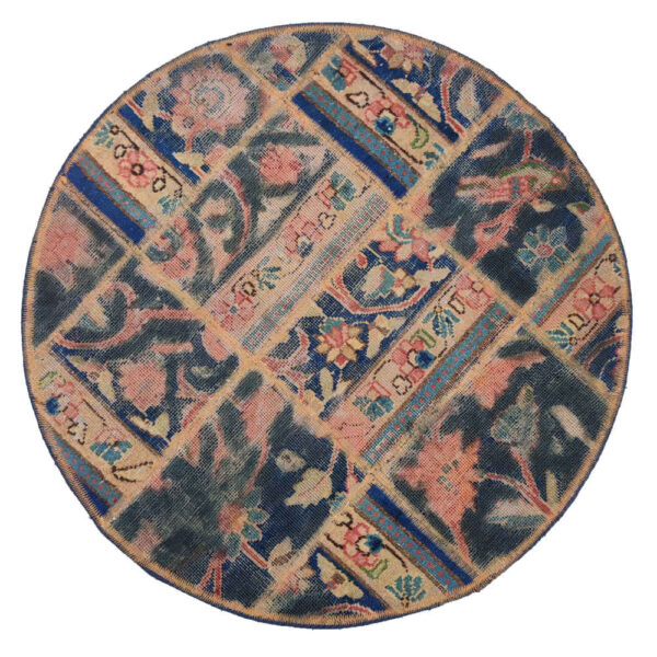 Vintage Persischer handgeknüpfter Patchwork-Teppich Bita