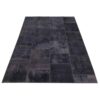 Vintage Persischer handgeknüpfter Patchwork-Teppich Dunkel