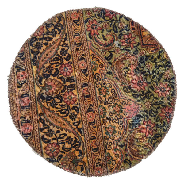 Vintage Persischer handgeknüpfter Patchwork-Teppich Laya