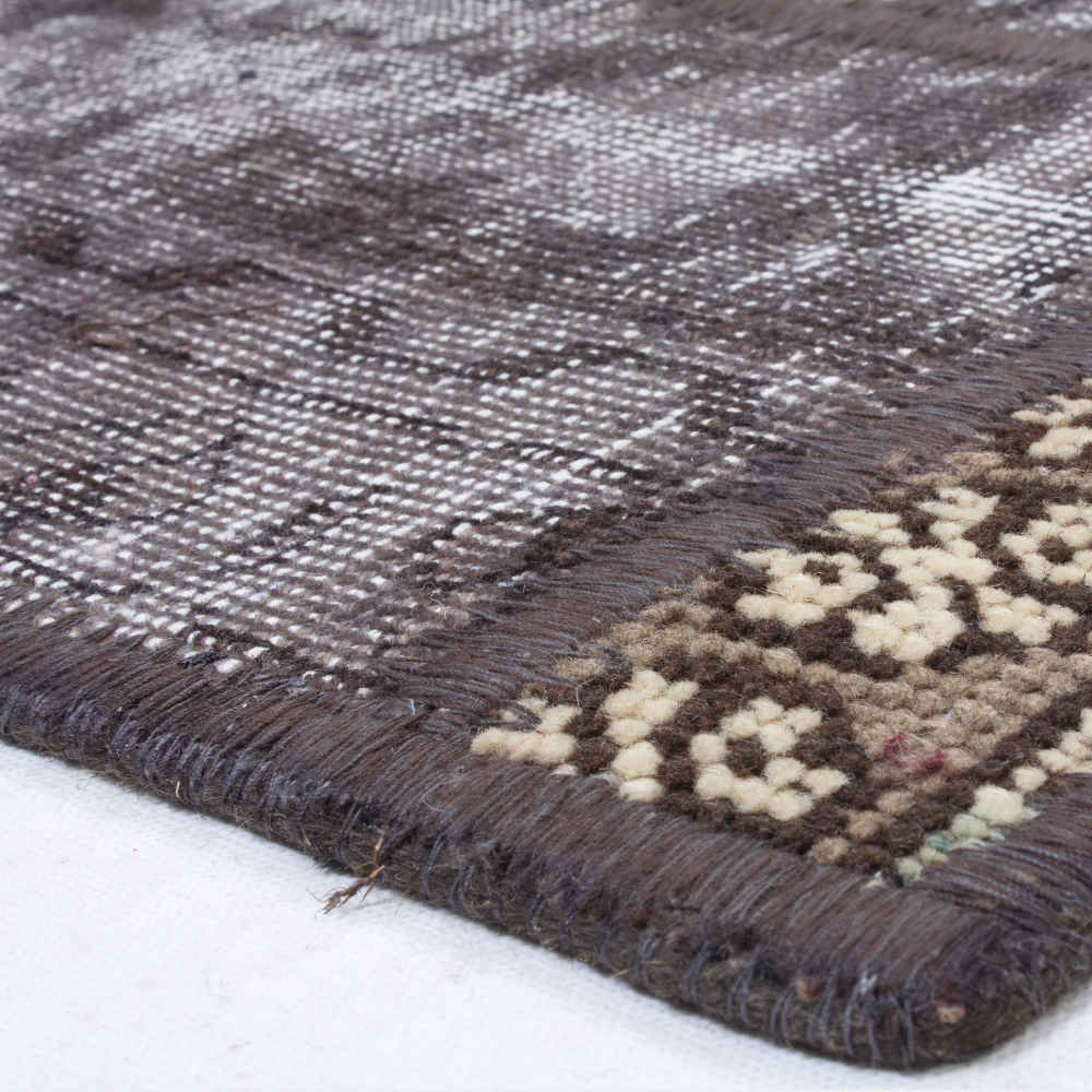 Vintage Persischer handgeknüpfter Patchwork-Teppich Maedeh