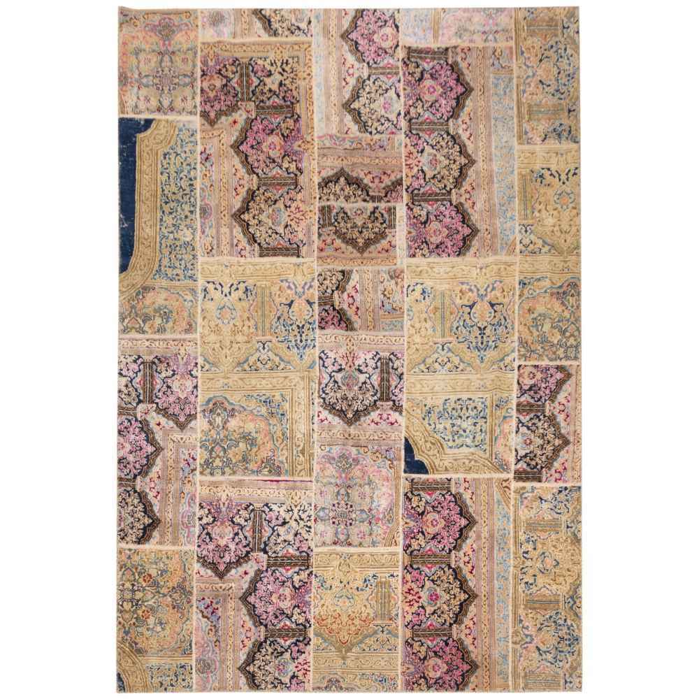 Vintage Persischer handgeknüpfter Patchwork-Teppich Salva