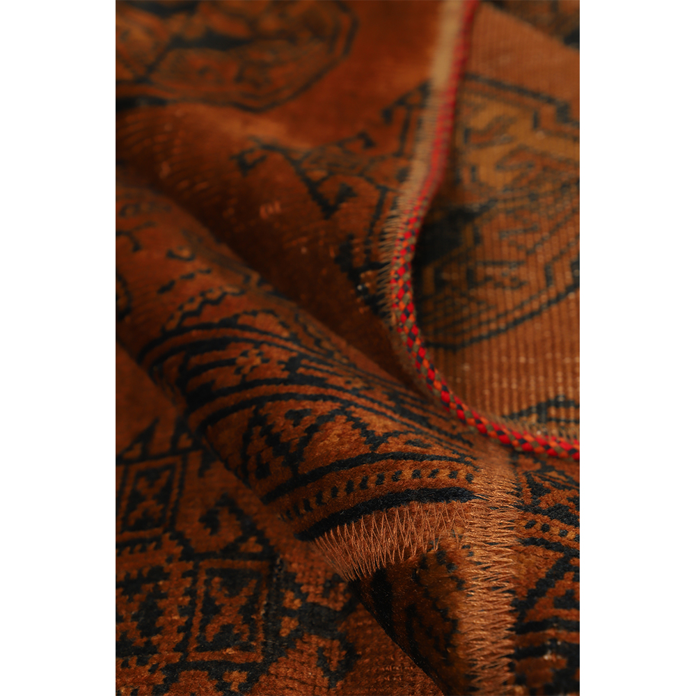 Vintage Persischer handgeknüpfter Patchwork-Teppich Dunkelrot