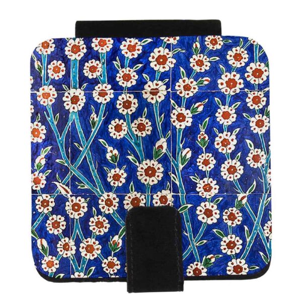 Taschenspiegel mit persisch inspiriertem Blumenmuster