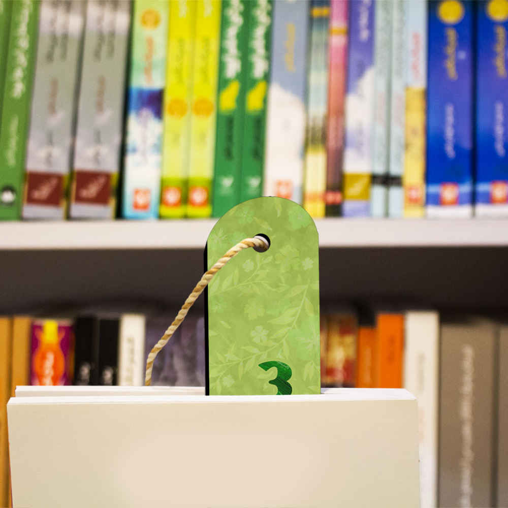 Künstlerisch persisch inspirierter Holz-Lesezeichen Noruz