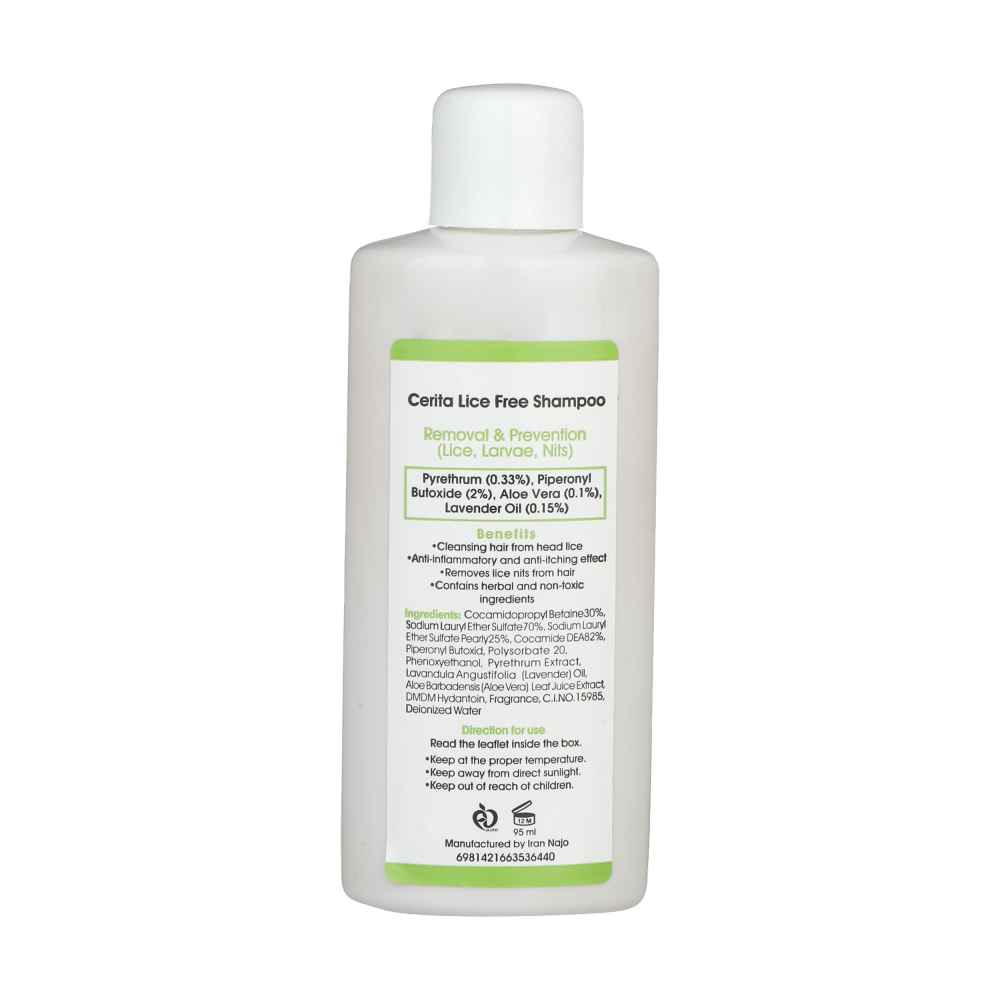 Cerita Läusefreies Shampoo – Kräuterbasiert & Ungiftig, Effektive Läusebehandlung (Packung mit 2)