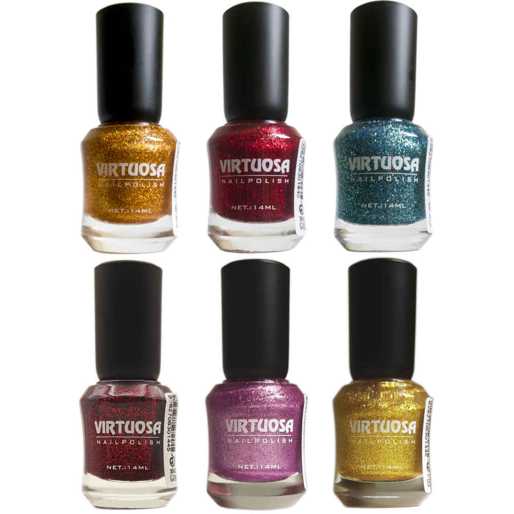 Halal-Nagellack Glitzer-Oberfläche und Atmungsaktive Virtuosa (6x)