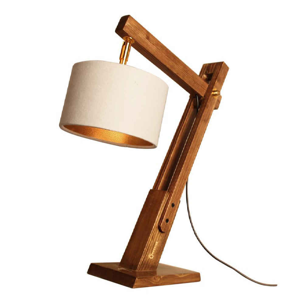 Holz verstellbare Schreibtischlampe Handgefertigt N20