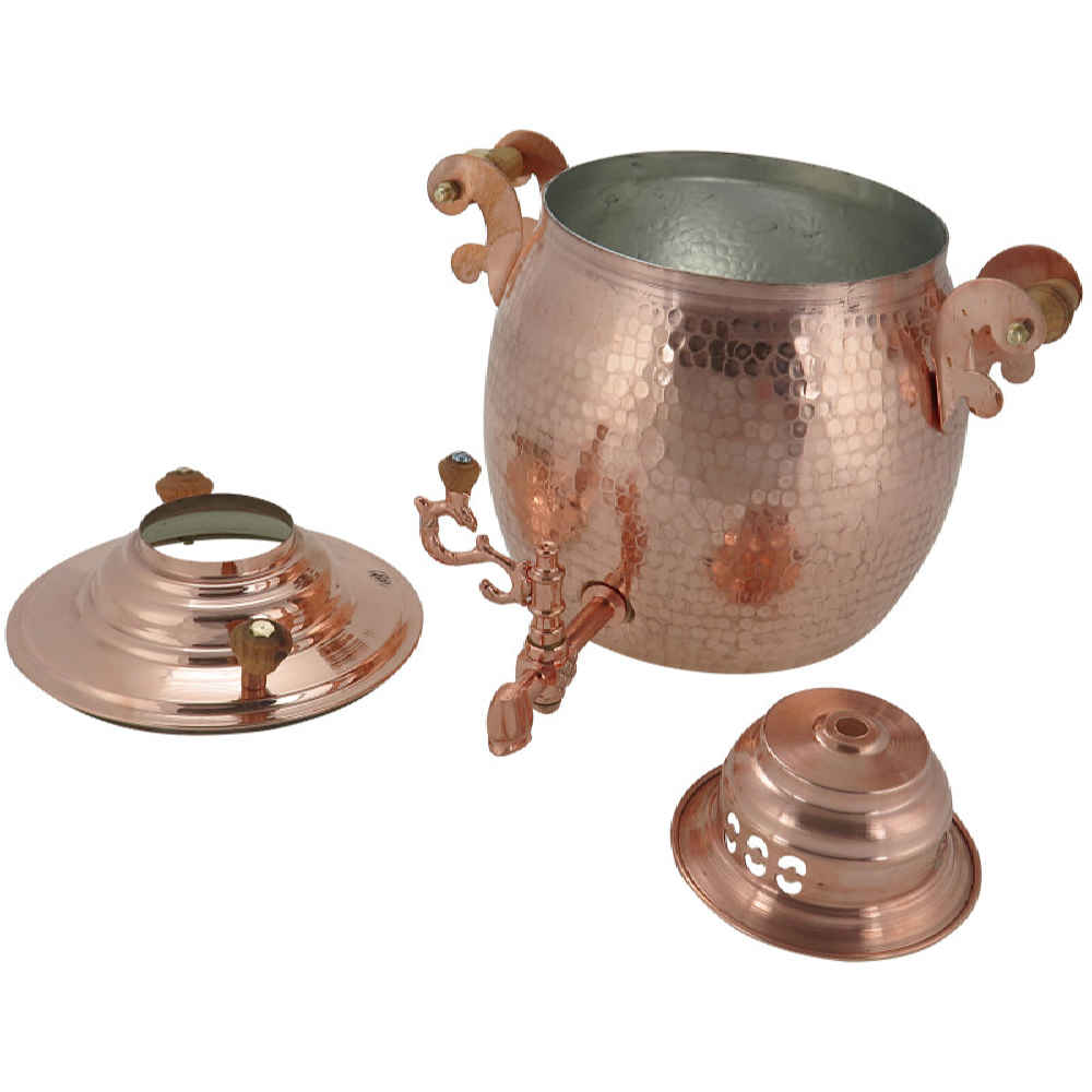 Persischer Kupferherd-Samowar Traditionelles Design 3-Liter