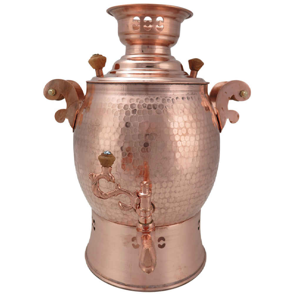 Persischer Kupferherd-Samowar Traditionelles Design 3-Liter