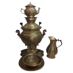 Persischer Samowar aus Messing Gas Traditionelles Design Teekocher 6-Liter
