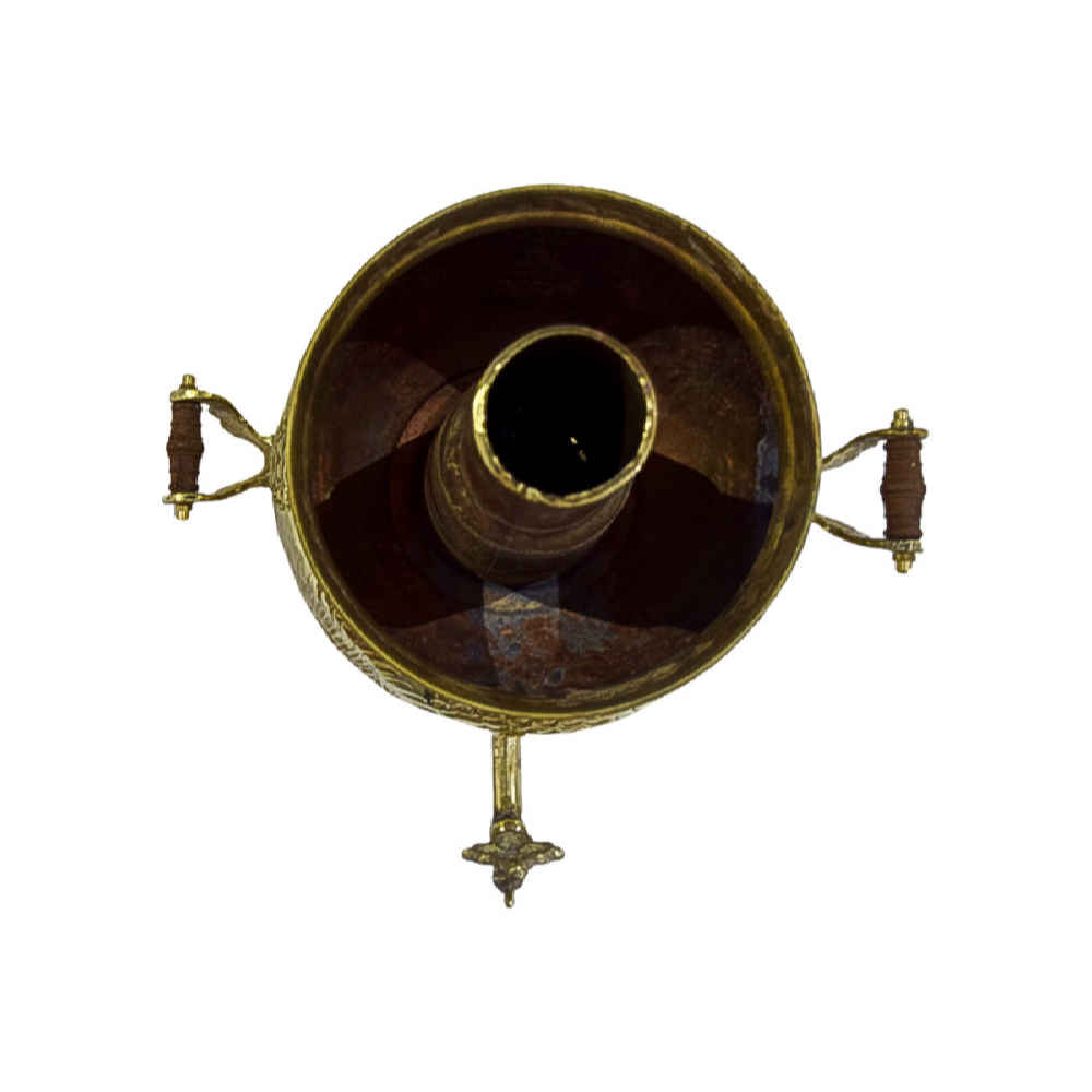 Persischer Samowar aus Messing Dekorativer Kohle-Teekocher 6-Liter