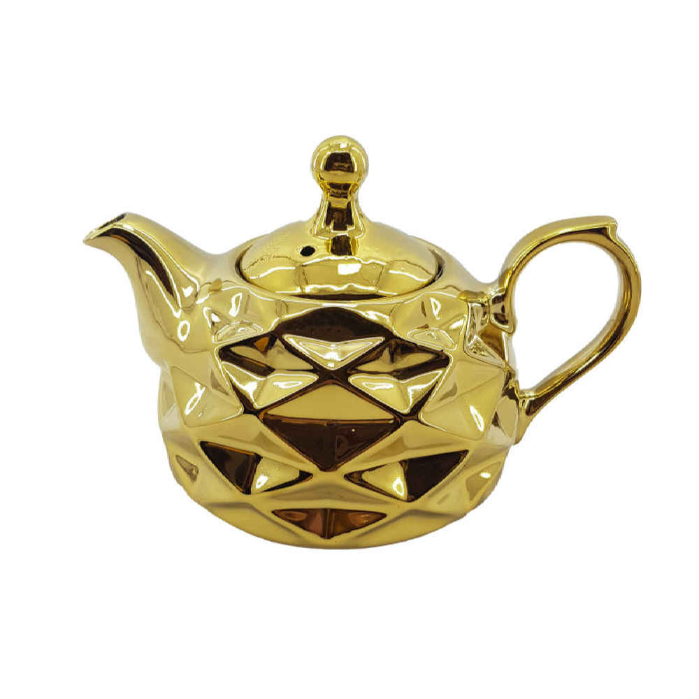 Gas-Samowar Teekocher mit Teekanne Modernes geometrisches Design Marmor 6-Liter