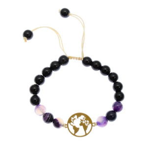 Perlenarmband für Damen – Achat Design
