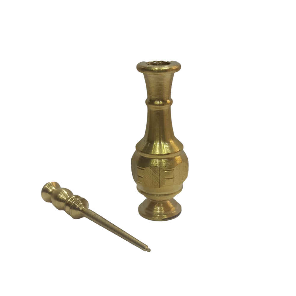 Messing Surma Dani Behälter zur Aufbewahrung von Kohl Safa (x2)