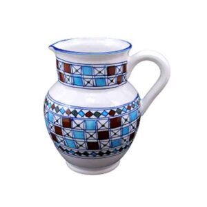 Porzellankaraffe mit Karodesign Morvarid
