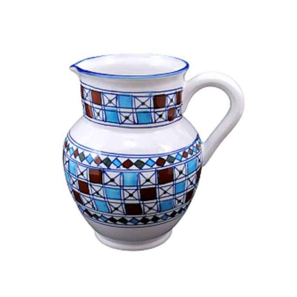 Porzellankaraffe mit Karodesign Morvarid