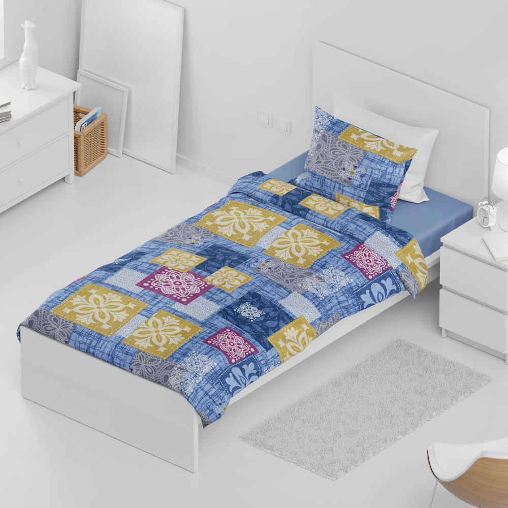 Baumwolle & Polyester Doppel-Bettbezug – Super weich, Safir Modell