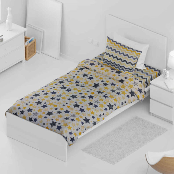 Baumwolle & Polyester Doppel-Bettbezug – Super weich, Stars Modell