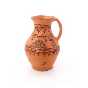 Handbemaltes Kunstmotiv Dekorative Keramikkaraffe Kara