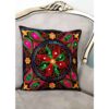 Bestickter Kissenbezug – Blumen Suzani-Design