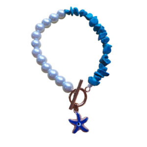 Perlenarmband für Damen – Böses Auge Koralle