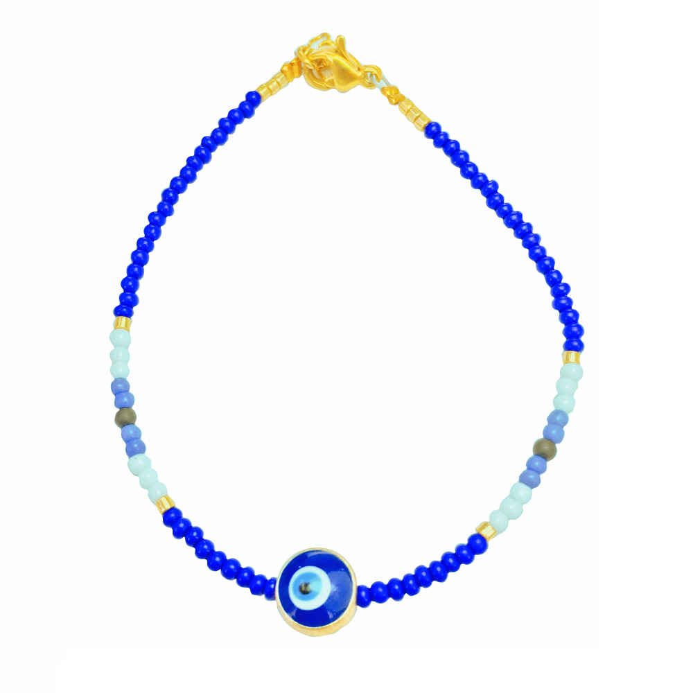 Perlenarmband für Damen – Böses Auge Ozean