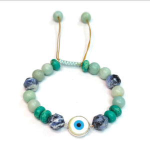 Perlenarmband für Damen – Böses Auge Design