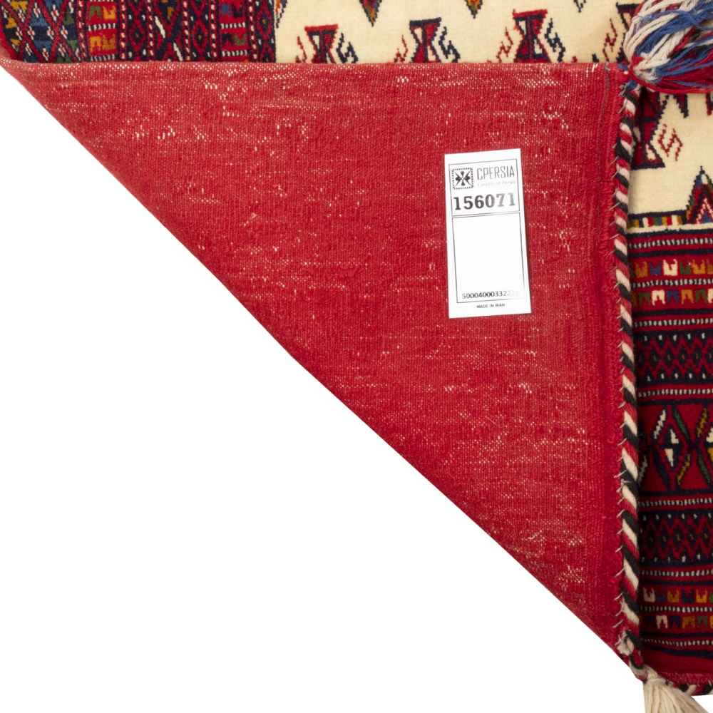 Handgewebter turkmenischer Bodenkissenbezug – Poschti, traditionell