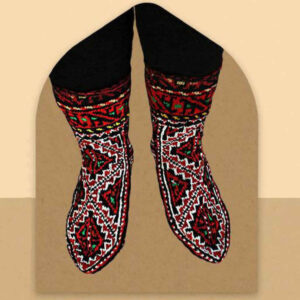 Persische handgewebte Baumwollsocken für Damen, gestrickt von Alborz