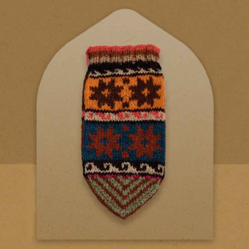 Persische handgewebte Baumwollsocken für Damen, gestrickt von Damavand