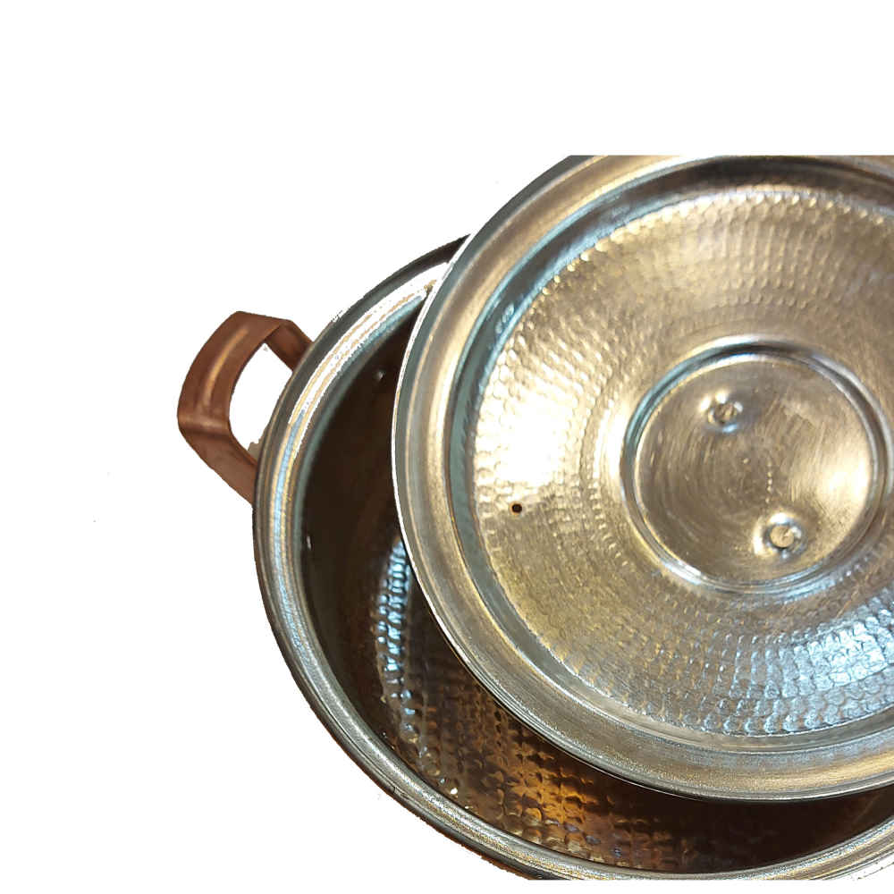 Persische Kupfer-Sautierpfanne – Handgefertigt mit Deckel (Artin-Modell)