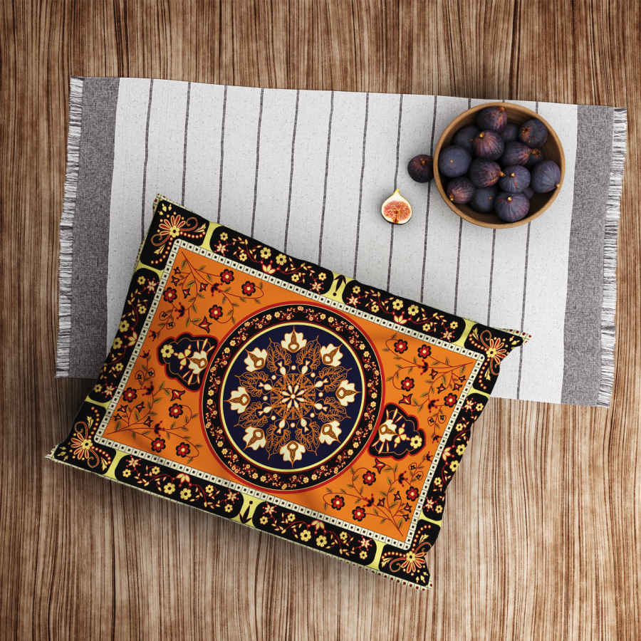 Persischer Samtkissenbezug – Standardgröße Modell Doran – Exquisit und plüschig (x2)