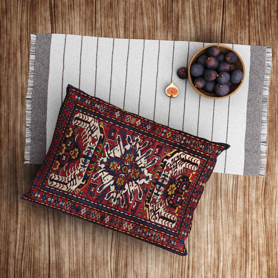 Persischer Samtkissenbezug – Standardgröße Modell Hezardastan – Luxuriös und einzigartig (x2)